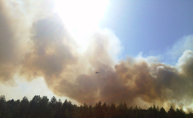 Пожар в Херсонской области